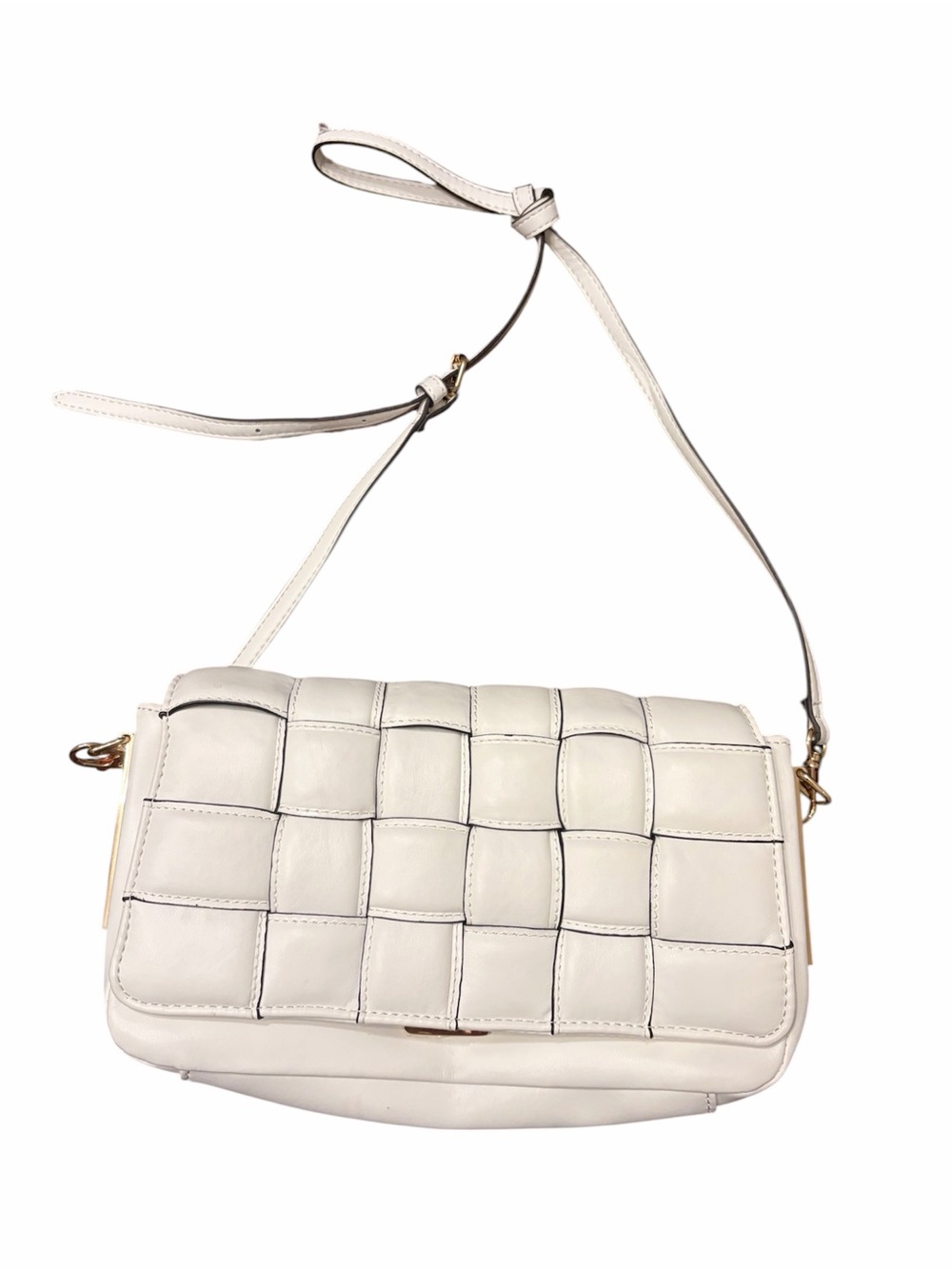 White Aldo Crossbody Purse with Adjustable Strap